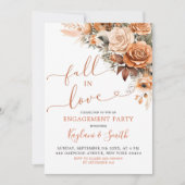 Boho Terracotta Fall der Liebe Engagement Party Einladung (Vorderseite)
