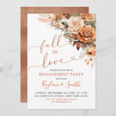 Boho Terracotta Fall der Liebe Engagement Party Einladung (Vorne/Hinten)
