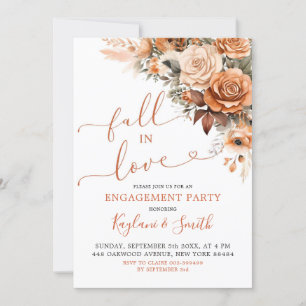Boho Terracotta Fall der Liebe Engagement Party Einladung