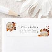 Boho Terracotta Fall Floral Rücksendeadresse (Insitu)