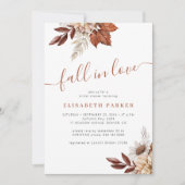 Boho terracotta Fall Liebe Brautparty Einladung (Vorderseite)