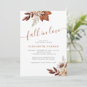 Boho terracotta Fall Liebe Brautparty Einladung (Stehend Vorderseite)