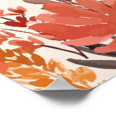 Boho Terracotta Fall Wildblume Babydusche Zeichen Poster (Ecke)