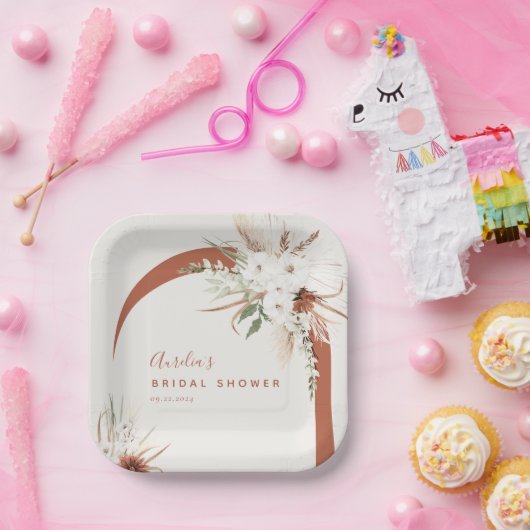 Boho Terracotta Floral Arch Paper Teller (Party)