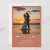 Boho Terracotta Floral  Arch Photo   Save The Date (Rückseite)