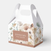 Boho Terracotta Floral Brautparty Geschenkschachtel (Rückseite)