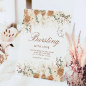 Boho Terracotta Floral “Bursting with Love” Sockelschild