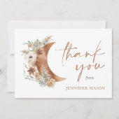 Boho Terracotta Floral Danke Karte (Vorderseite)