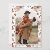 Boho Terracotta Floral Foto Brautparty Einladung (Rückseite)