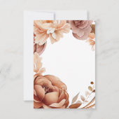 Boho Terracotta Floral Mason Jar Wedding RSVP Karte (Rückseite)