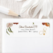 Boho Terracotta Floral Nurve Rücksendeadresse (Insitu)