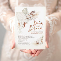 Boho Terracotta Floral Pampas Grass Baby Dusche