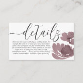 Boho Terracotta Floral Watercolor Hochzeitsstimmun Begleitkarte (Vorderseite)