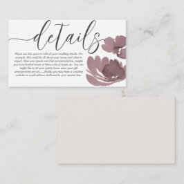 Boho Terracotta Floral Watercolor Hochzeitsstimmun Begleitkarte