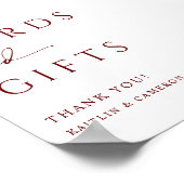 Boho Terracotta Floral Wedding Cards & Gifts Zeich Poster (Ecke)