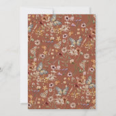 Boho Terracotta Floral Wedding Einladung (Rückseite)