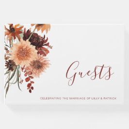 Boho Terracotta Floral Wedding Gästebuch