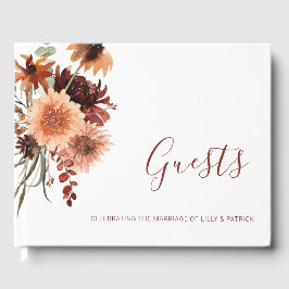 Boho Terracotta Floral Wedding Gästebuch