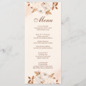 Boho Terracotta Floral Wedding Menu Card Menükarte (Vorderseite)