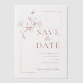 Boho Terracotta Floral Wedding Pergament Einladungen (Vorderseite)