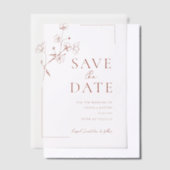 Boho Terracotta Floral Wedding Pergament Einladungen (Versetzt)