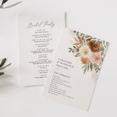 Boho Terracotta Floral Wedding Program