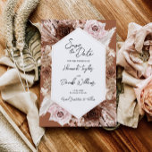 Boho Terracotta Floral Wedding Save The Date