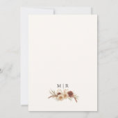 Boho Terracotta Floral Wedding Save the Date Einladung (Rückseite)