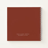 Boho Terracotta Florals Baby Showbook Notizblock (Rückseite)