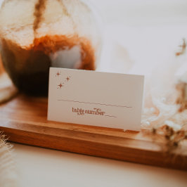 Boho Terracotta Folded Platzkarte