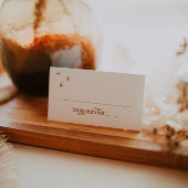 Boho Terracotta Folded Platzkarte