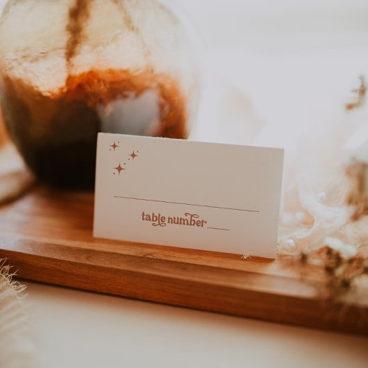 Boho Terracotta Folded Platzkarte