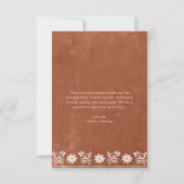 Boho Terracotta Foto Danke, Karte (Rückseite)