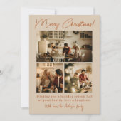 Boho Terracotta Foto Moderne Weihnachten (Vorderseite)