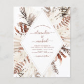 Boho Terracotta Foto Pampas Grass Wedding (Vorderseite)