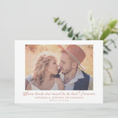 Boho Terracotta Foto Verlobung Ankündigung (Stehend Vorderseite)