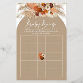 Boho terracotta gebrannte orange Kupfer Bingo Game