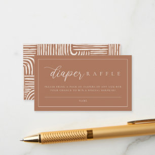 Boho Terracotta Gender Neutral Baby Dusche Begleitkarte