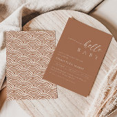 Boho Terracotta Gender Neutral Baby Dusche Einladung