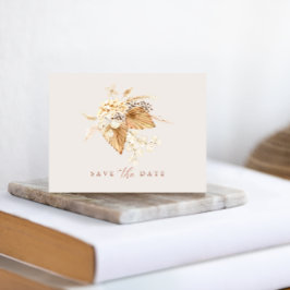 Boho Terracotta getrocknete Blume und Pampas Gras Postkarte