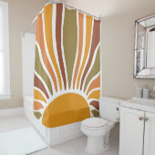 Boho Terracotta Gold Sun Duschvorhang (Beispiel)