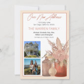 Boho Terracotta-Grasse Blumenrost Foto Bewegend Ankündigung (Vorderseite)