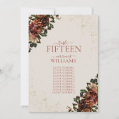 Boho Terracotta Greenery Floral Wedding Einladung (Vorderseite)