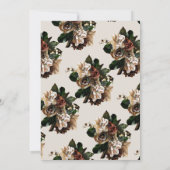 Boho Terracotta Greenery Floral Wedding Einladung (Rückseite)