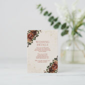 Boho Terracotta Grüne Details Karte (Stehend Vorderseite)