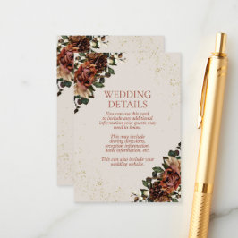 Boho Terracotta Grüne Details Karte