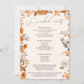 Boho terracotta handgemalt Bachelorette Wochenende Einladung (Rückseite)