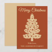 Boho terracotta Handgeschriebene Script Weihnachts Feiertagskarte (Vorne/Hinten)