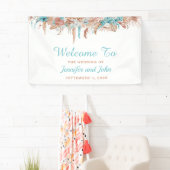 Boho Terracotta Hochzeit mit floraler Wirkung Banner (Insitu)