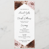 Boho Terracotta Hochzeitsfeier Programm (Vorderseite)